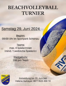 Beachvolleyballturnier am  29. Juni 2024