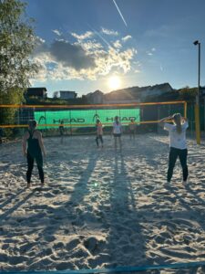 Beachplatz aufgebaut